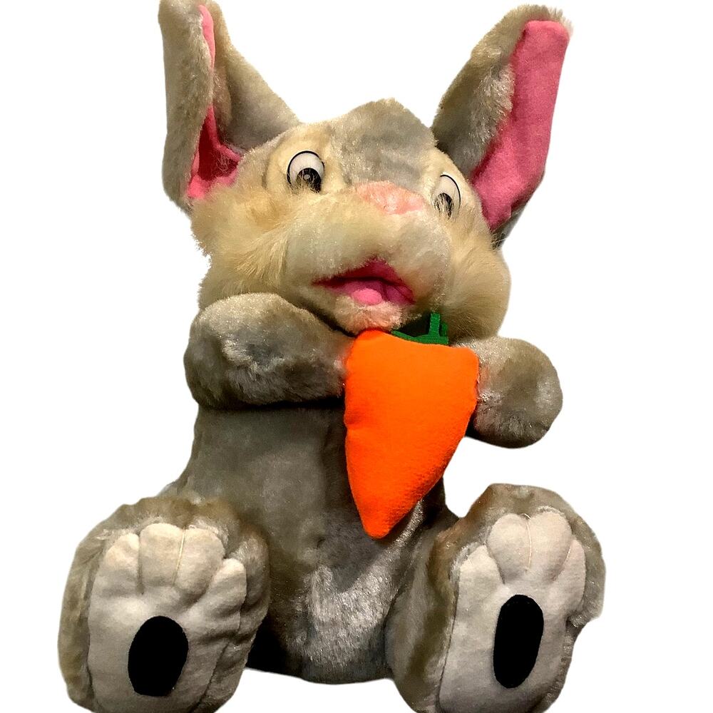 Vintage Play by Play Bunny Rabbit Mini Plush 10" Stuffed Animal, Circa 1990's